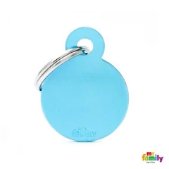 Ταυτότητα Σκύλου My Family Basic Light Blue Round Small Tag 3x2cm Ταυτότητα Σκύλου My Family Basic Light Blue Round Small Tag 3x2cm