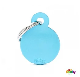 Ταυτότητα Σκύλου My Family Basic Light Blue Round Small Tag 3x2cm Ταυτότητα Σκύλου My Family Basic Light Blue Round Small Tag 3x2cm