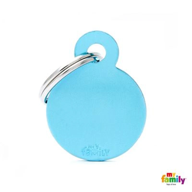 MY FAMILY BASIC LIGHT BLUE ROUND SMALL TAG 3X2CM ΤΑΥΤΟΤΗΤΕΣ