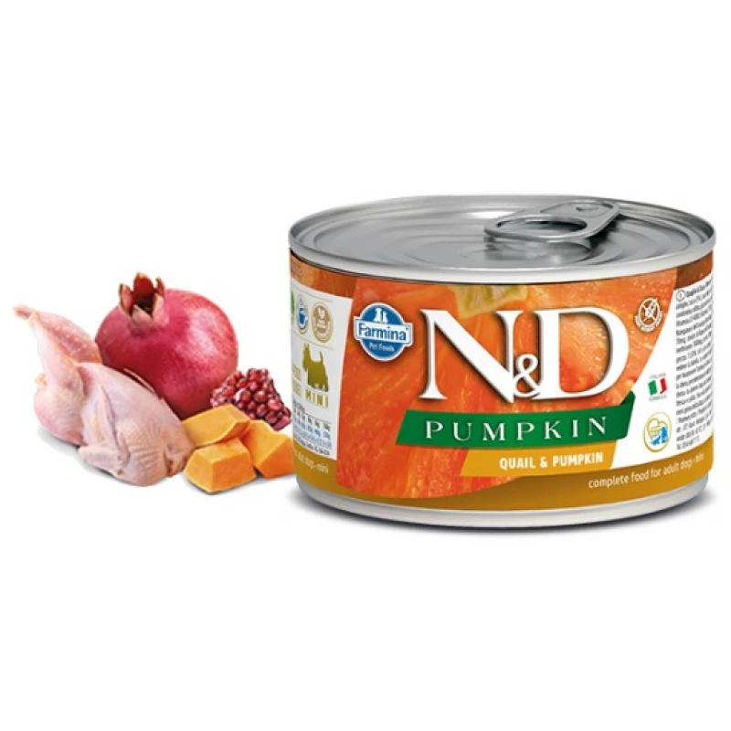 N & D PUMPKIN QUAIL & PUMPKIN 140GR (3 + 3 ΔΩΡΟ) ΥΓΡΗ ΤΡΟΦΗ - ΚΟΝΣΕΡΒΕΣ ΣΚΥΛΟΥ