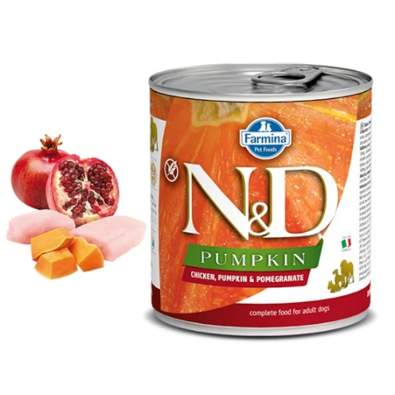 N & D PUMPKIN WET CHICKEN & POMEGRANATE 285GR (3 + 3 ΔΩΡΟ) ΥΓΡΗ ΤΡΟΦΗ - ΚΟΝΣΕΡΒΕΣ ΣΚΥΛΟΥ