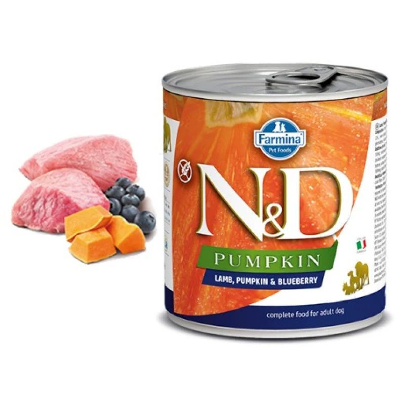 N & D PUMPKIN WET LAMB & BLUEBERRY 285GR (3 + 3 ΔΩΡΟ) ΥΓΡΗ ΤΡΟΦΗ - ΚΟΝΣΕΡΒΕΣ ΣΚΥΛΟΥ