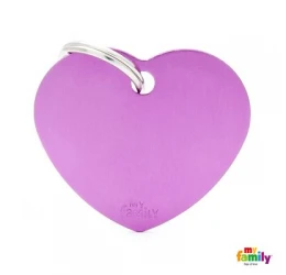 Ταυτότητα Σκύλου My Family Basic Purple Heart Large Tag 4x2cm Ταυτότητα Σκύλου My Family Basic Purple Heart Large Tag 4x2cm
