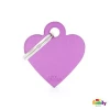 ΤΑΥΤΟΤΗΤΑ ΣΚΥΛΟΥ MY FAMILY BASIC PURPLE HEART TAG SMALL 3x2cm ΤΑΥΤΟΤΗΤΕΣ