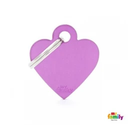 Ταυτότητα Σκύλου My Family Basic Purple Heart Tag Small 3x2cm Ταυτότητα Σκύλου My Family Basic Purple Heart Tag Small 3x2cm
