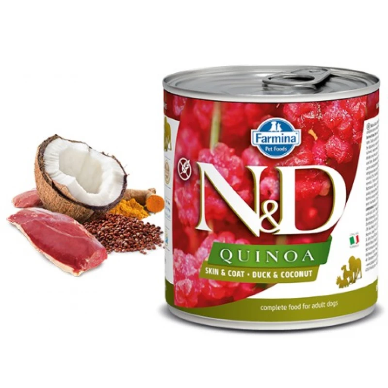 N & D QUINOA WET SKIN & COAT DUCK 285GR (3 + 3 ΔΩΡΟ) ΥΓΡΗ ΤΡΟΦΗ - ΚΟΝΣΕΡΒΕΣ ΣΚΥΛΟΥ