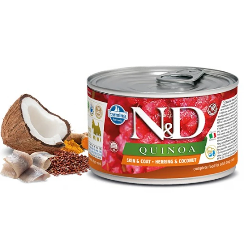 N & D QUINOA WET SKIN & COAT HERRING 140GR (3 + 3 ΔΩΡΟ) ΥΓΡΗ ΤΡΟΦΗ - ΚΟΝΣΕΡΒΕΣ ΣΚΥΛΟΥ