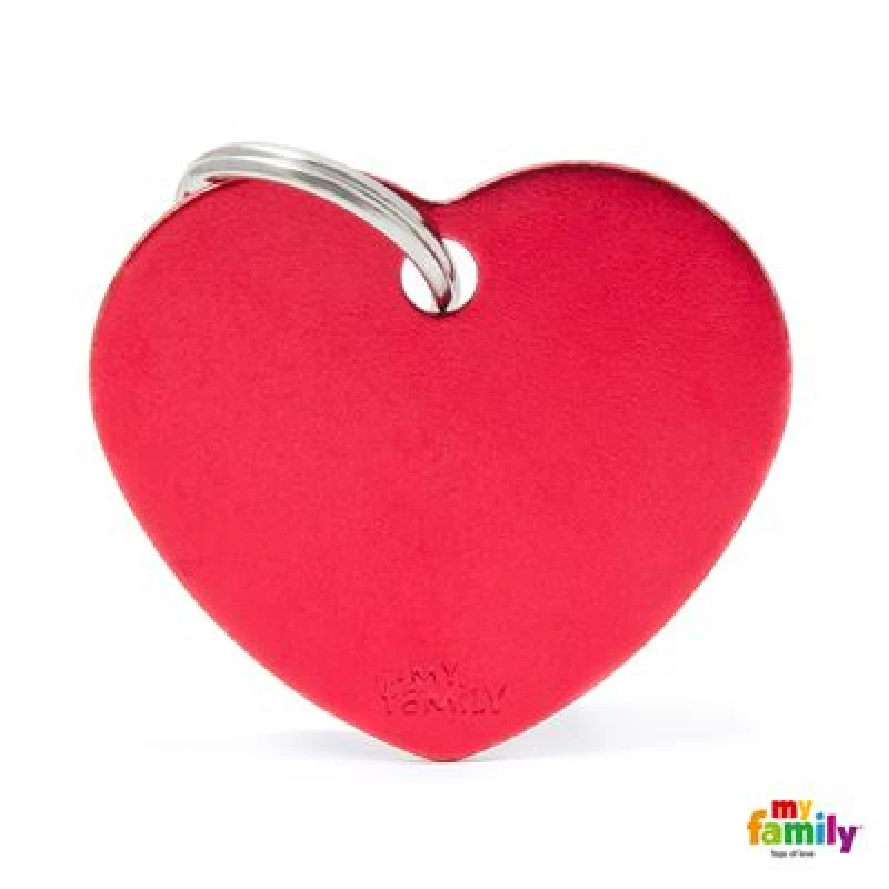 TAYTOTHTA MY FAMILY BASIC RED HEART LARGE TAG 4X2CM ΤΑΥΤΟΤΗΤΕΣ