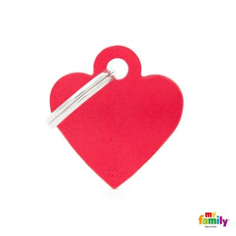 ΤΑΥΤΟΤΗΤΑ ΣΚΥΛΟΥ MY FAMILY BASIC RED HEART TAG SMALL 3x2cm ΤΑΥΤΟΤΗΤΕΣ