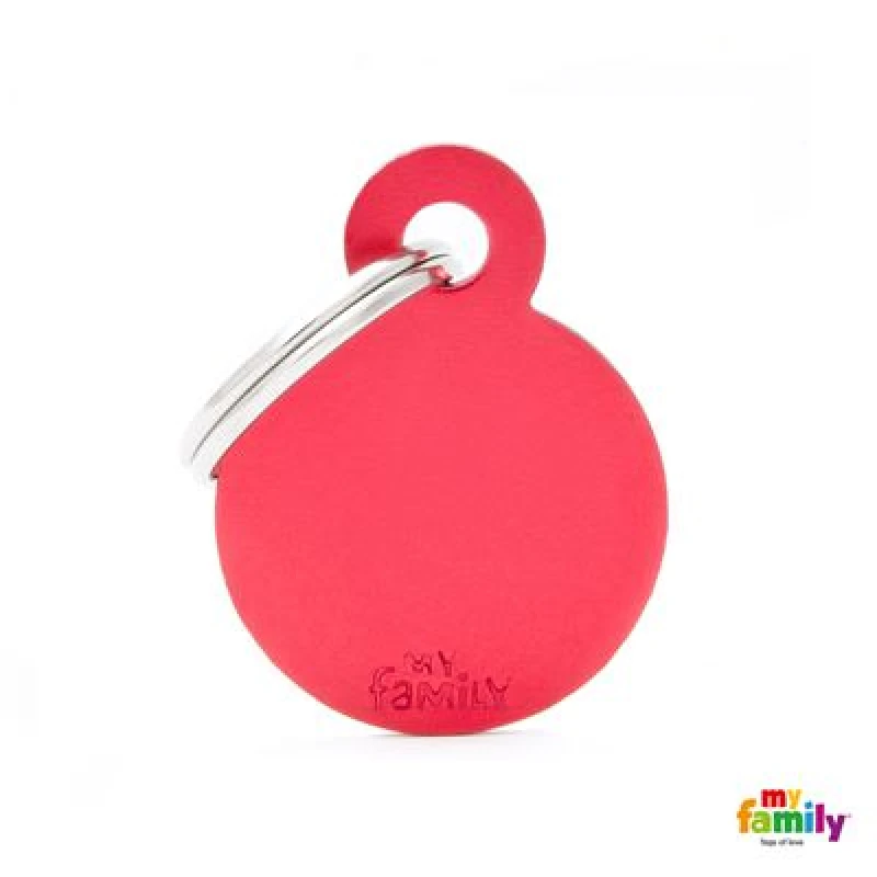 MY FAMILY BASIC RED ROUND SMALL TAG 3X2CM ΤΑΥΤΟΤΗΤΕΣ