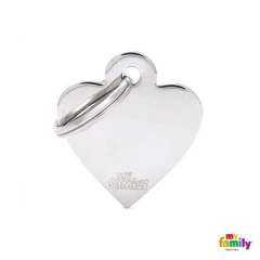 Ταυτότητα Σκύλου My Family Basic Silver Heart Tag Small 3x2cm Ταυτότητα Σκύλου My Family Basic Silver Heart Tag Small 3x2cm
